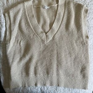 Madewell Women's V-Neck Sweater Vest - Cream